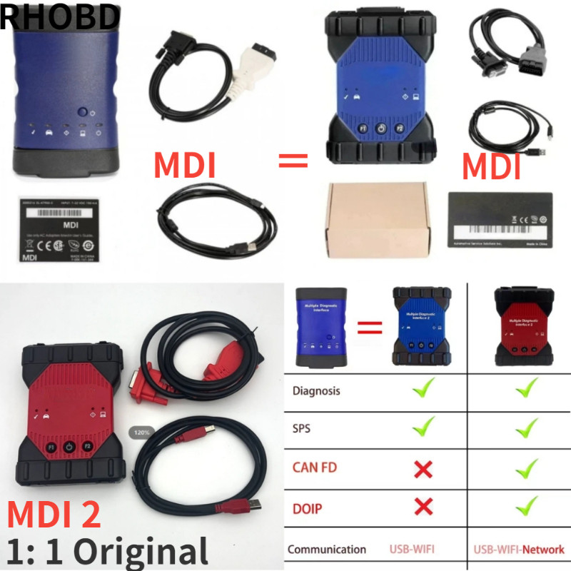 PROMO   NEW MDI Car OBDII Scanner for Supoort Chevrolet USB-WIFl-Network OBD 2 USB WIFI HDD Software