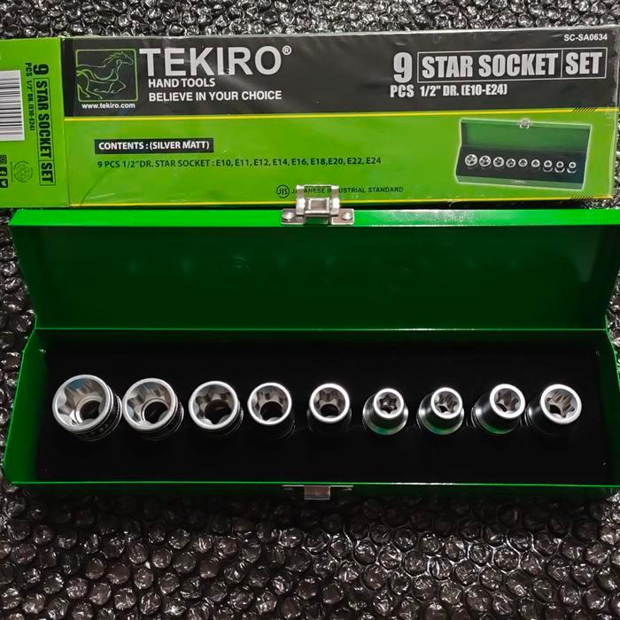 Mata Sok Bintang Set 9 Pcs Tekiro ' Kunci Sok Belimbing Set Tekiro