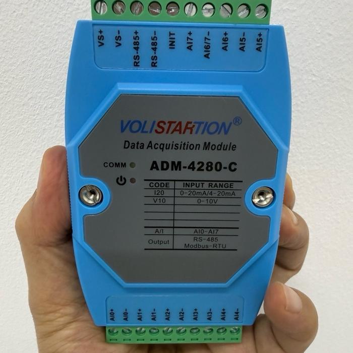 Modbus Rtu Rs485 - Voltage 0-10 Volt To Modbus Rtu Rs485 Adm-4280-V10