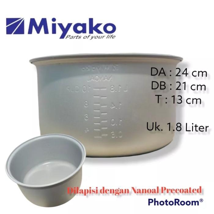Panci Mejikom/Rice Cooker Miyako 1,8 Liter-Panci Nanoal Precoated T13