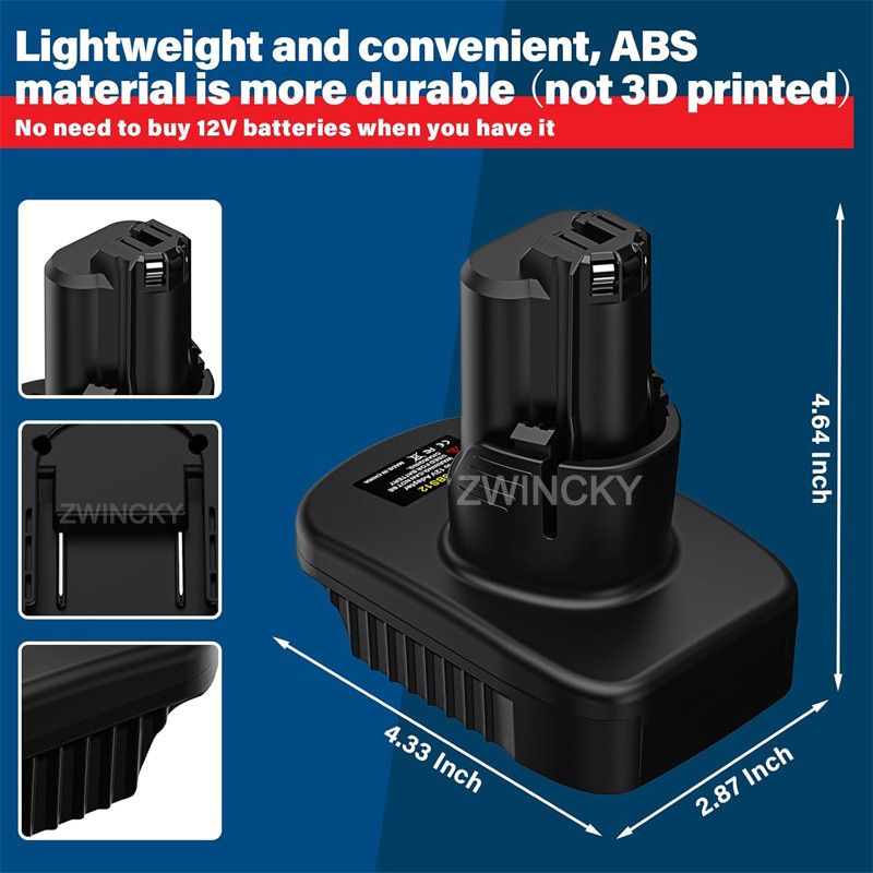Battery Adapter For Makita/Dewalt/Milwaukee/Bosch 18V 20V Lithium Battery Convert to for Bosch 12V