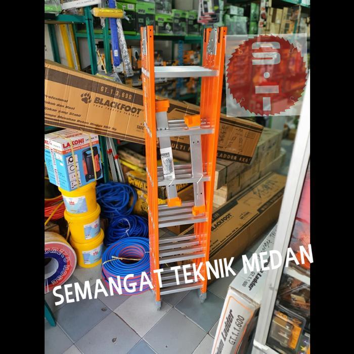 TANGGA LIPAT ALUMINIUM MULTIFUNGSI 4 MODE 6.9m 6,9 M METER BLACKFOOT