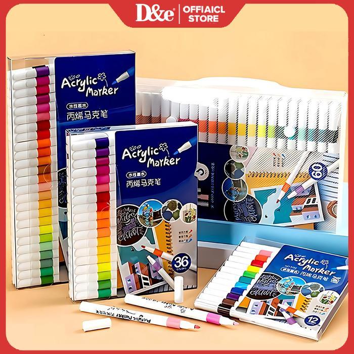 96/80 warna Spidol Akrilik untuk Drawing dan DIY Art Acrylic Marker Set Warna Pastel (Soft Color)