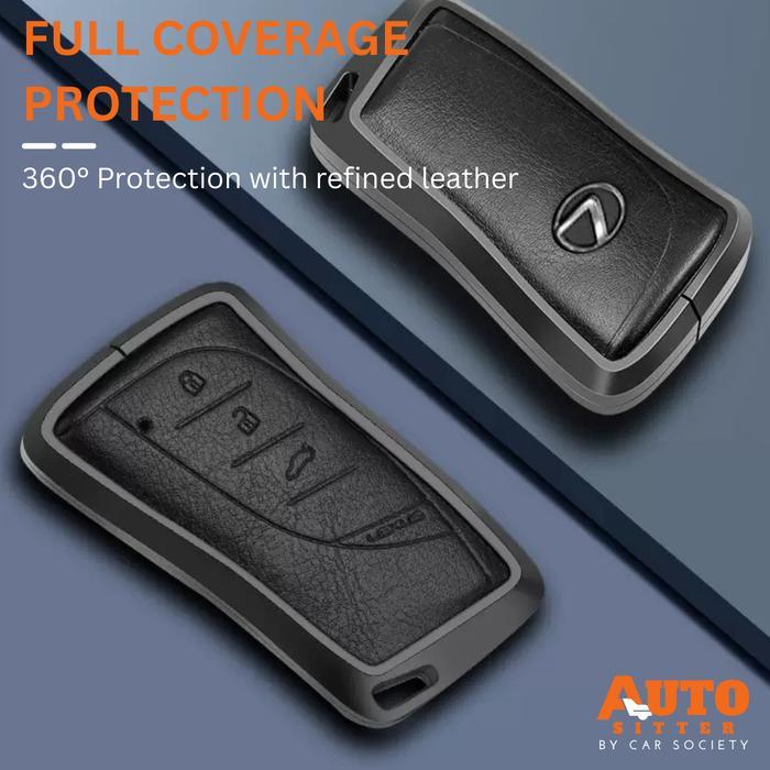 [Auto Sitter] Luxe Leather Key Cover - Sarung Kunci Kulit Premium (Compatible With Lexus Rx 200T,