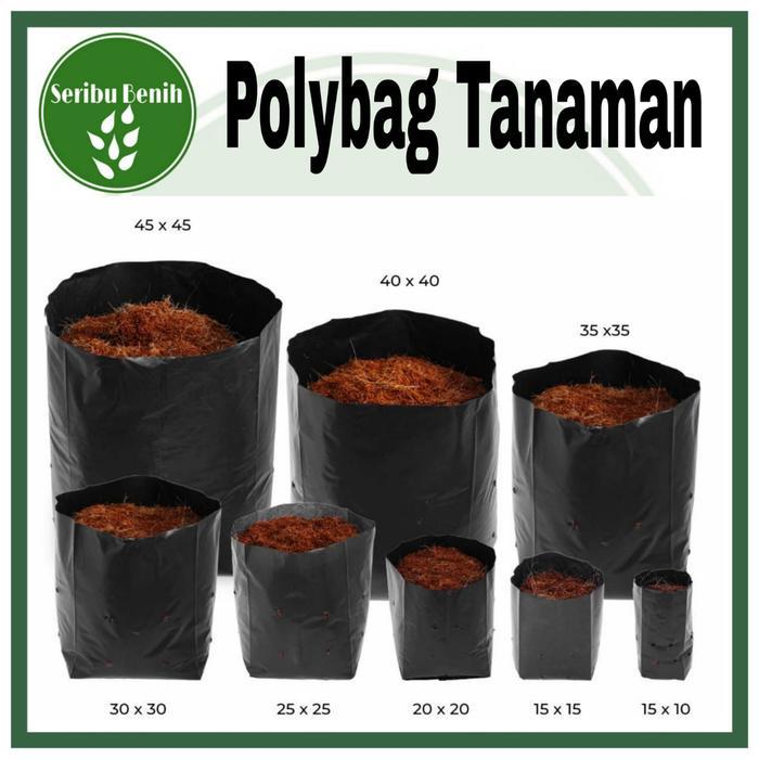 1 Lembar Polybag UKURAN BESAR Polibag Tanaman Tebal 40x40 45x45 50x50 Murah Berkualitas
