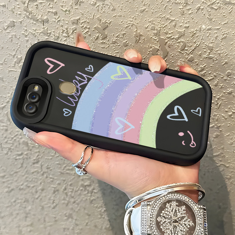Casing Hp Untuk OPPO A7 OPPO A5s OPPO A12 OPPO A12S A11k Case fine glitter Rainbow Kasing Softcase S