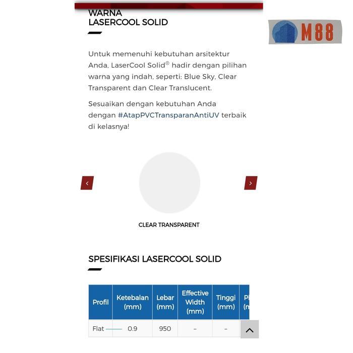 Lasercool Solid Flat per METER - Penutup Pintu Pagar - Atap Kanopi Gratis Ongkir