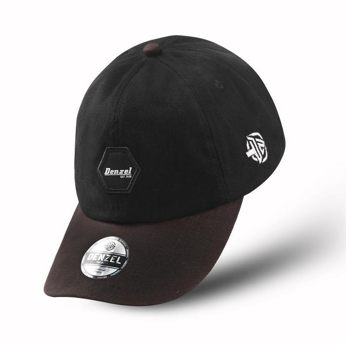 Ready DENZEL DZ 182 Topi Pria Hitam Coklat - Topi Baseball - Topi Trucker -Topi Distro - Topi denzel