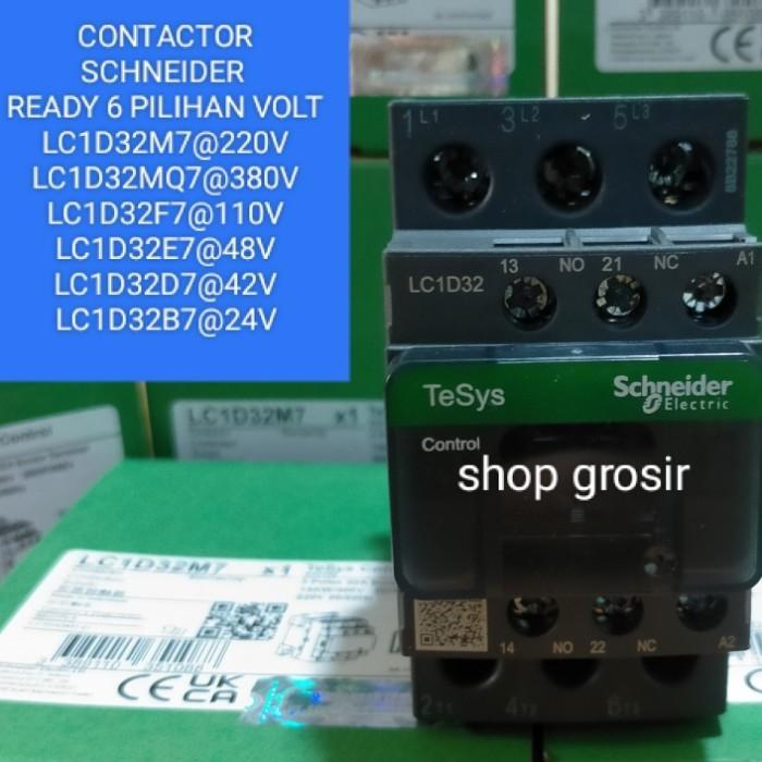 Kontaktor Lc1D32M7 220V 32A Lc1D32 M7 3P Schneider Lc1D 32M7