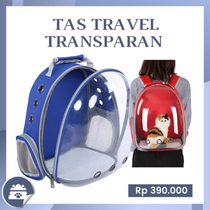 TAS TRAVEL TRANSPARAN ANJING KUCING