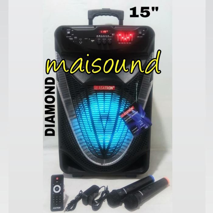 SPEAKER PORTABLE MEETING ASATRON HT 8873 DIAMOND 15 INCH HT8873 MIC