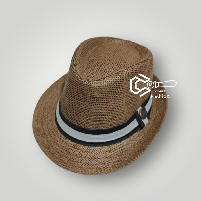 Topi Fedora Rajut Pria Wanita Dewasa Topi Fedora Rajut Import Khaki
