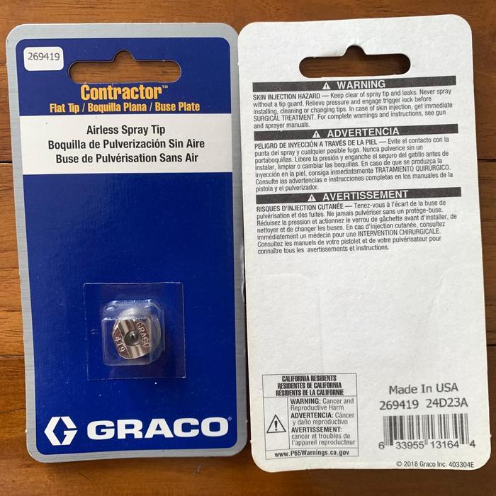 Graco Contractor Flat Tip 419 airless spray gun