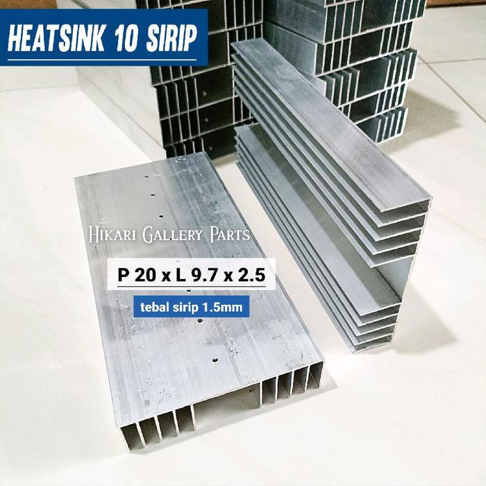 SALE HEATSINK 20cm PENDINGIN transistor final model 10 SIRIP 1.5mm TERMURAH