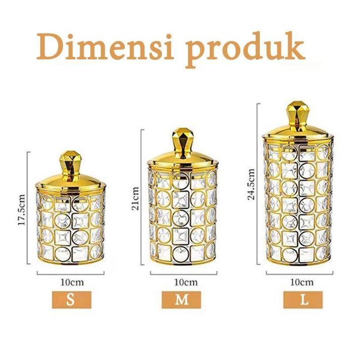 Toples Makanan Serbaguna Toples Akrilik Kedap Udara Toples Estetik Toples Kedap Udara Toples Gold