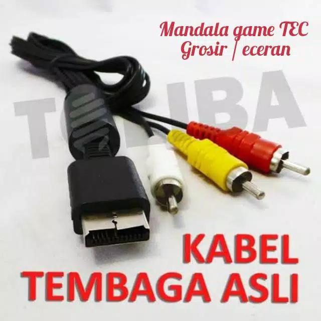 "New" Kabel AV RCA kabel ke tv PlayStation 2,3 bagus