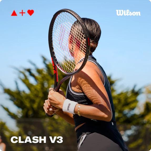 Wilson Clash 108 V3 Tennis Racket Bahan Graphite Raket Tenis Performance (Unstrung) Beginner