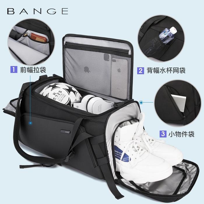 Bange - Tas Travel Sport Gym Bag Pria Wanita Multifungsi Selempang Olahraga Duffle Be-078 Terjamin