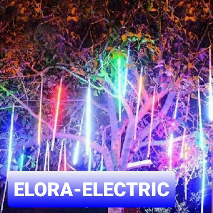 LAMPU LED METEOR 50CM / LAMPU HIAS METEOR JATUH 1 SET 10 BATANG