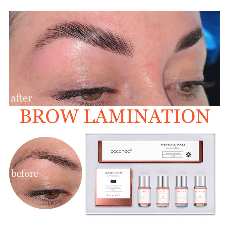 Pro Brow Lift Perming Eyebrow Lifting Brow Lamination Kit with Cling Film Nutrition Keratin Perming