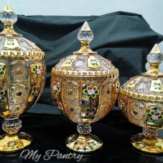 TOPLES KRISTAL TOPLES KACA STOPLES KUE GLASS CANISTER CRYSTAL CANISTER