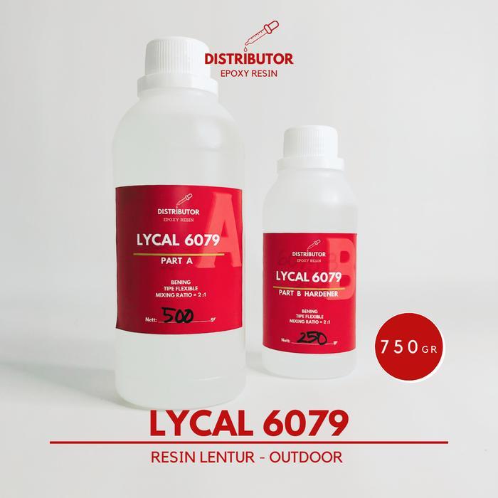 Resin bening Lycal (Lentur) flexible dgn Katalis - Lycal 6079 - 750 gr