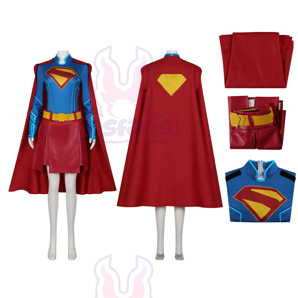 Anime Cosplay Super Cosplay Costume Woman Girl Super Hero Superwomen Costume Top SKIRTS Cloak Outfit