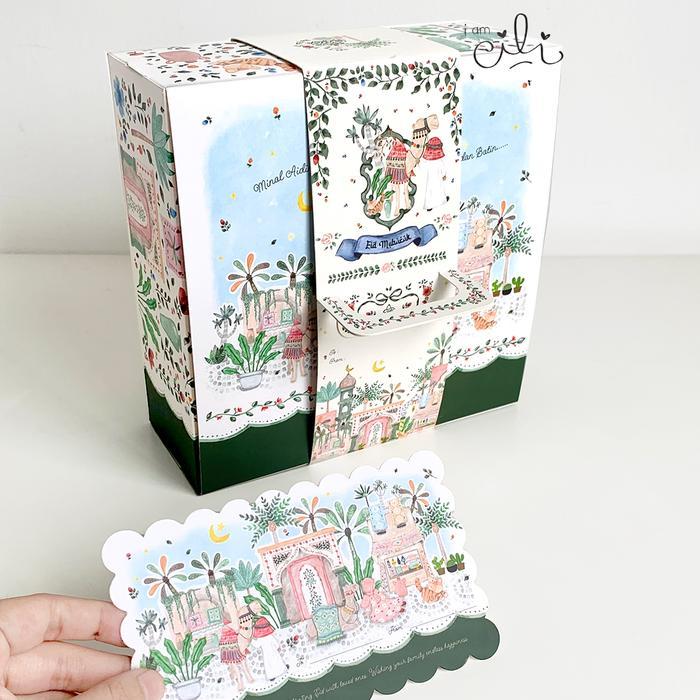 (BOX 20 x 20 x 8 cm LEBARAN) kotak kue bolu lapis legit (10 pcs)