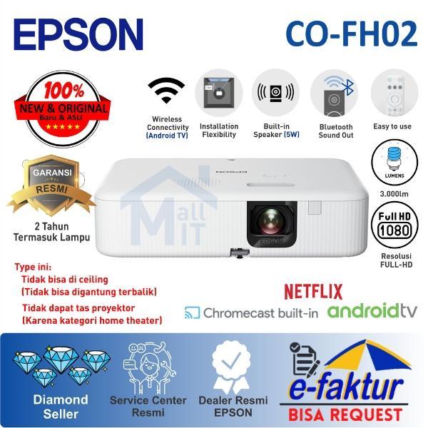 Proyektor EPSON CO-FH02 COFH02 CO FH02 FULL HD ANDROID TV Portable Resmi