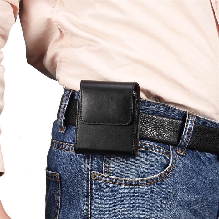 Sarung Dompet Tempat Hp Pinggang Pria Kulit Klip Jepit Samsung Z Flip 1/2/3/4