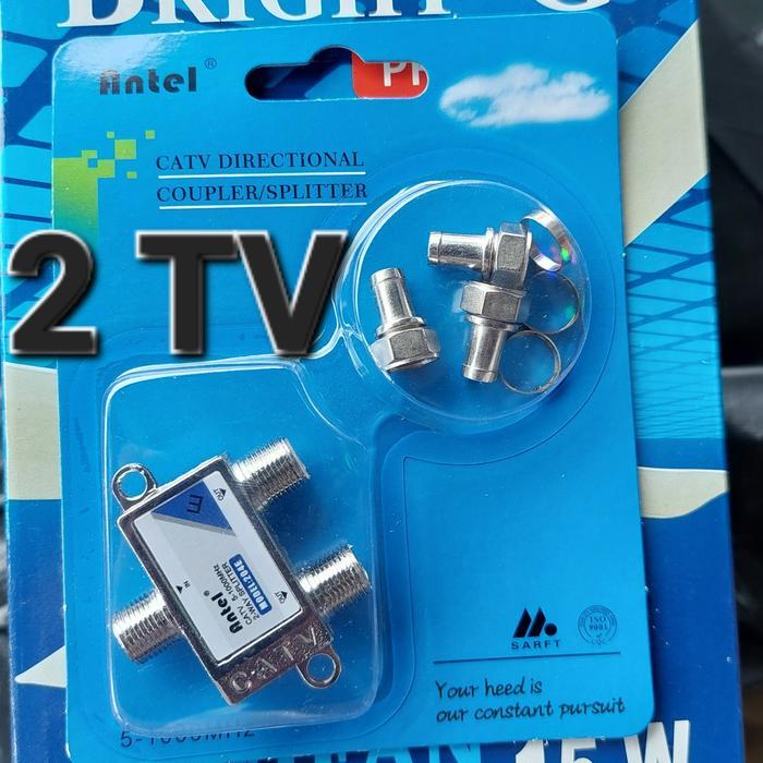 Catv Spliter Splitter Boster Cabang T Stb Set Top Antena Digital Tv F Power Shop Splitter Antena Ty