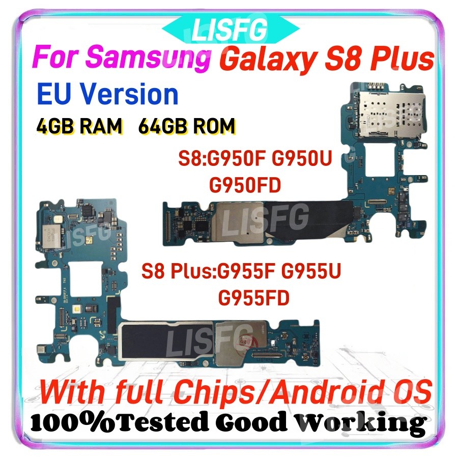 Eu Version For Galaxy S8 Plus G955U G955F G955Fd S8 G950U G950F G950Fd Motherboard Ok Main Logic
