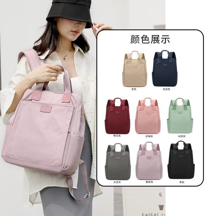 Colorful Fox Ori - Tas Ransel Colorful Fox 0512 Tas Nilon Anti Air Tas Ransel Wanita Backpack Wanita