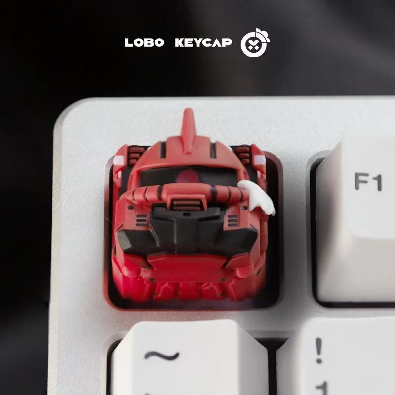New Cartoon Gundam Prototype Zaku Early Type Keycap Personalized Creative 3D Game Mechanical