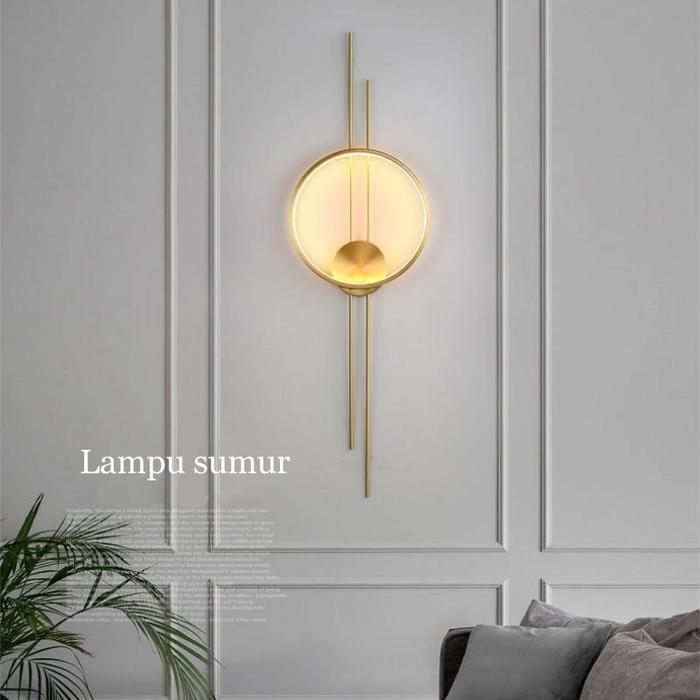 Lampu dinding led kamar tidur aesthetic lampu wall moulding hias ruang tamu hiasan dinding tempel