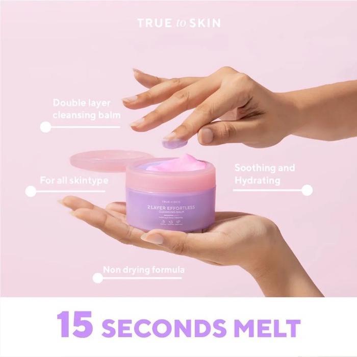 TRUE TO SKIN CLEANSING BALM X YUPI 2 LAYERS EFFORTLESS MAKE UP REMOVER