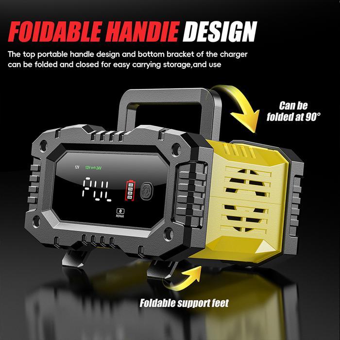FOXSUR FPT-100 SMART CHARGER AKI 12V-10A 24V-5A 150W LIFEPO4 7-STAGE INTELLIGENT MOBIL MOTOR