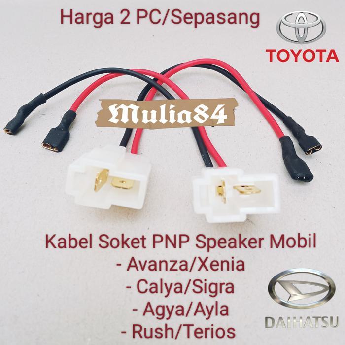 "New" Soket kabel pnp speaker mobil Toyota Daihatsu