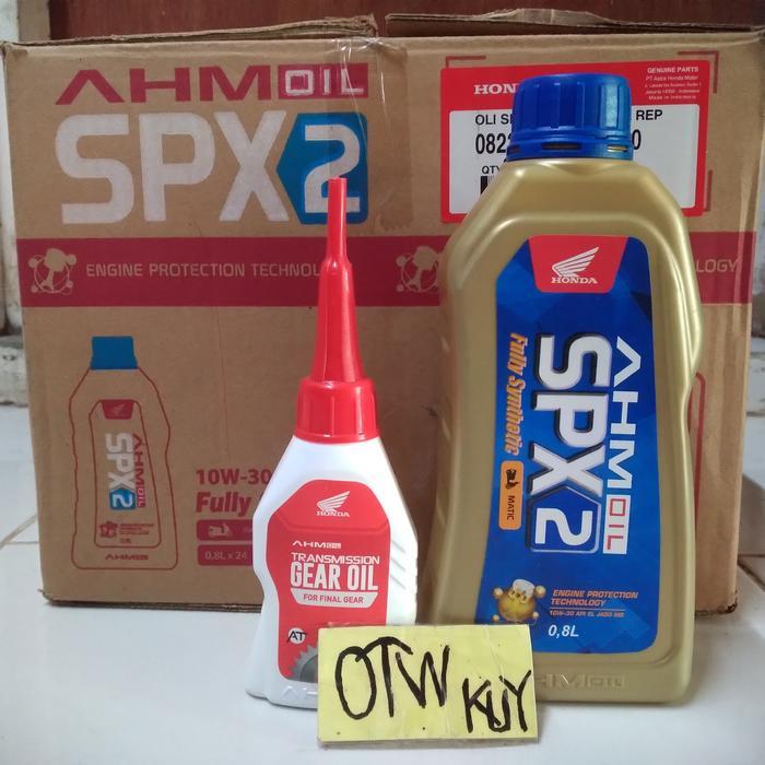 Paket Oli Spx 2 Matic Oli Gardan Ahm Untuk Motor Matic Honda Beat Vario
