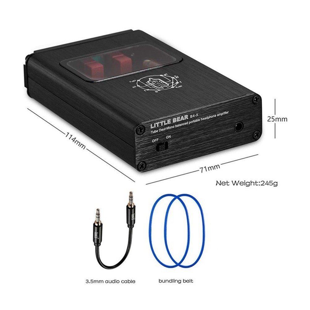 New-Portable Headphone Amplifier Headphone Amplifier Dual-Mono Vacuum Tube Headphone Amplifier B4-X
