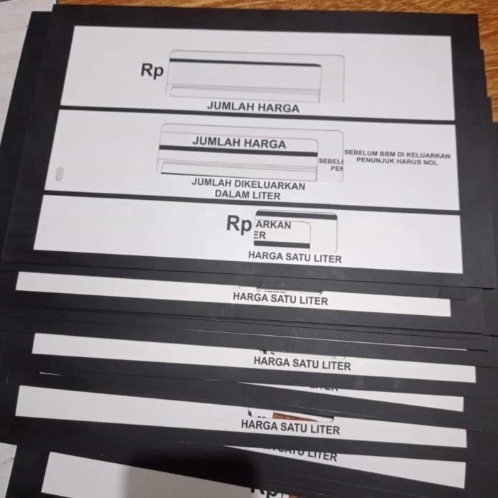 Stiker Display To Pompa Tatsuno / Stiker Keypad Display Tatsuno