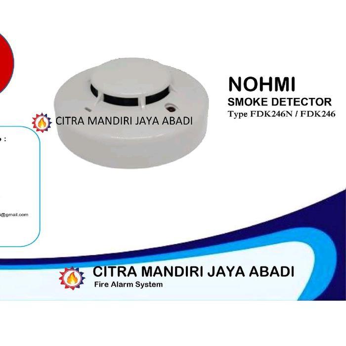 Nohmi Smoke Detektor Asap Fdk246N / Fdk246 Elektrik Dengan Base Untuk Sinyal Kebakaran