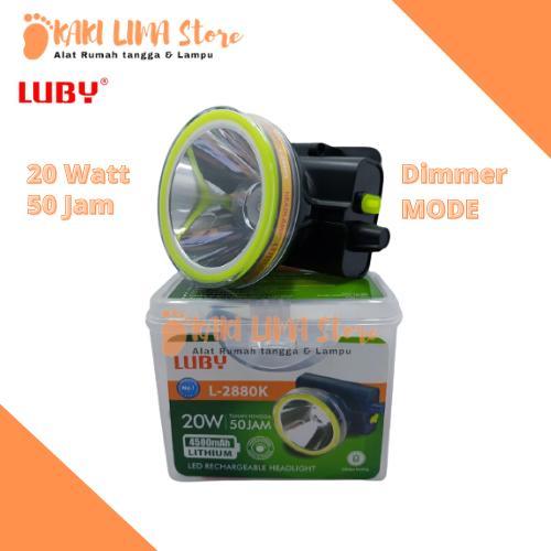 Senter Kepala LUBY 2880L Cahaya Putih dimmer speed
