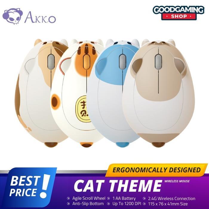 AKKO Cat Theme Ergonomic & Comfortable Wireless Mouse