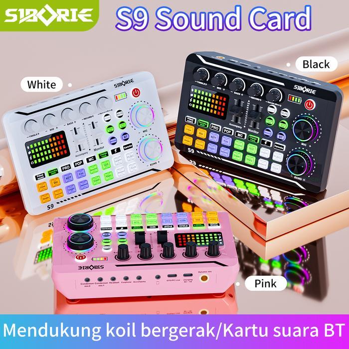 SIBORIE S9/F998PRO SOUNDCARD MIXER BLUETOOTH LIVE MICROPHONE KARAOKE MIXER LIVE BROADCAST EXTERNAL