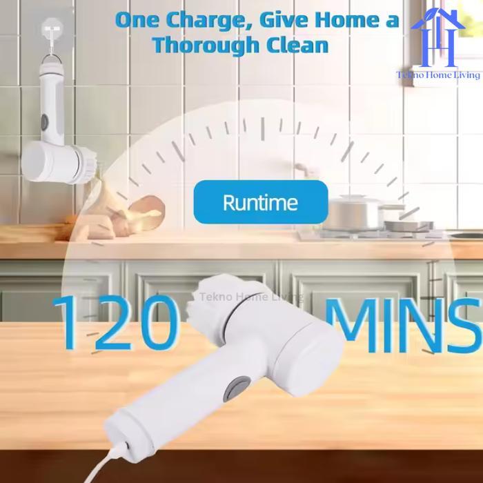 Magic Brush Sikat Pembersih Elektrik Kamar Mandi/Toilet/Dapur/Karpet Cleaning Brush