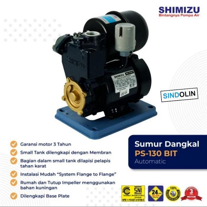 Pompa Air Shimizu Ps130Bit / Ps 130 Bit / Ps130 / 130Bit