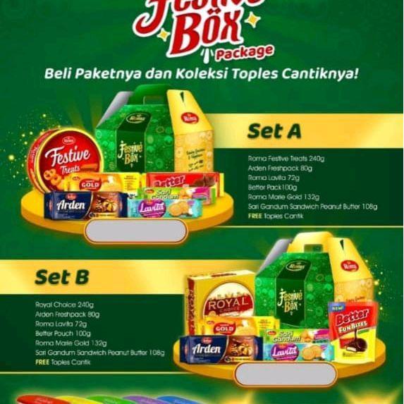 Paket Mayora Happinies Box dan Festive Box Gift - Cocok untuk Hampers Keluarga Besar - Snacks, Food