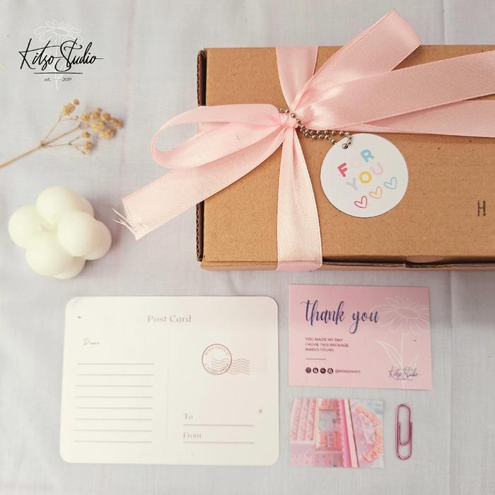 [KITSO] Hampers Korean Gift Box Hijab Tote Bag Aesthetic untuk Kado Ultah / Wisuda / Anniv / Self