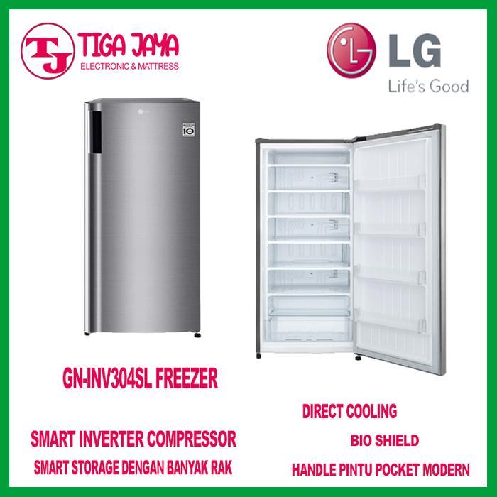 LG GN-INV304SL KULKAS INVERTER 6 RAK KULKAS FREEZER LG GNINV INV304 LG
